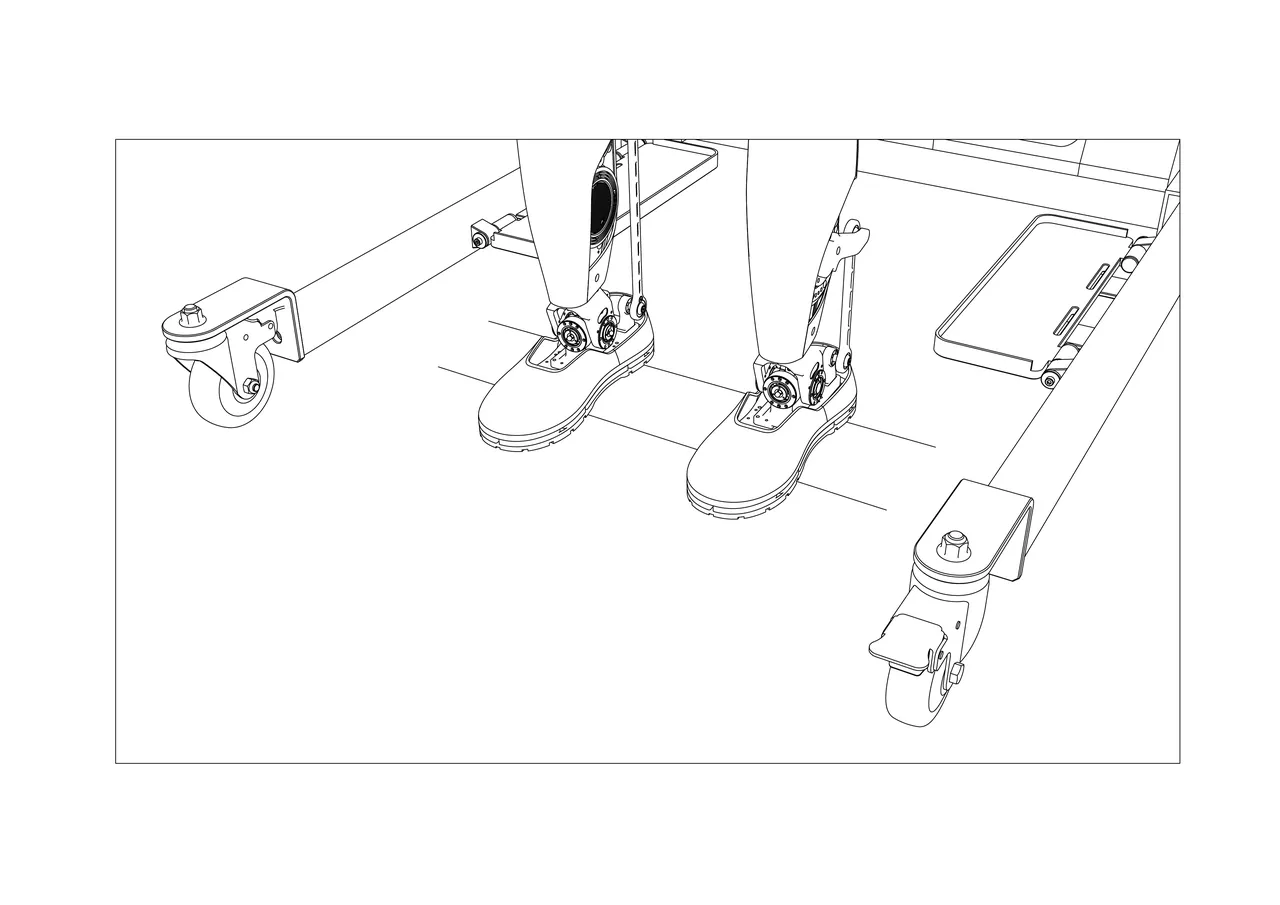 双脚完全接触地面